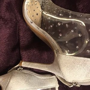 Rhinestone Jessica Simpson heels- worn once for a quinceanera